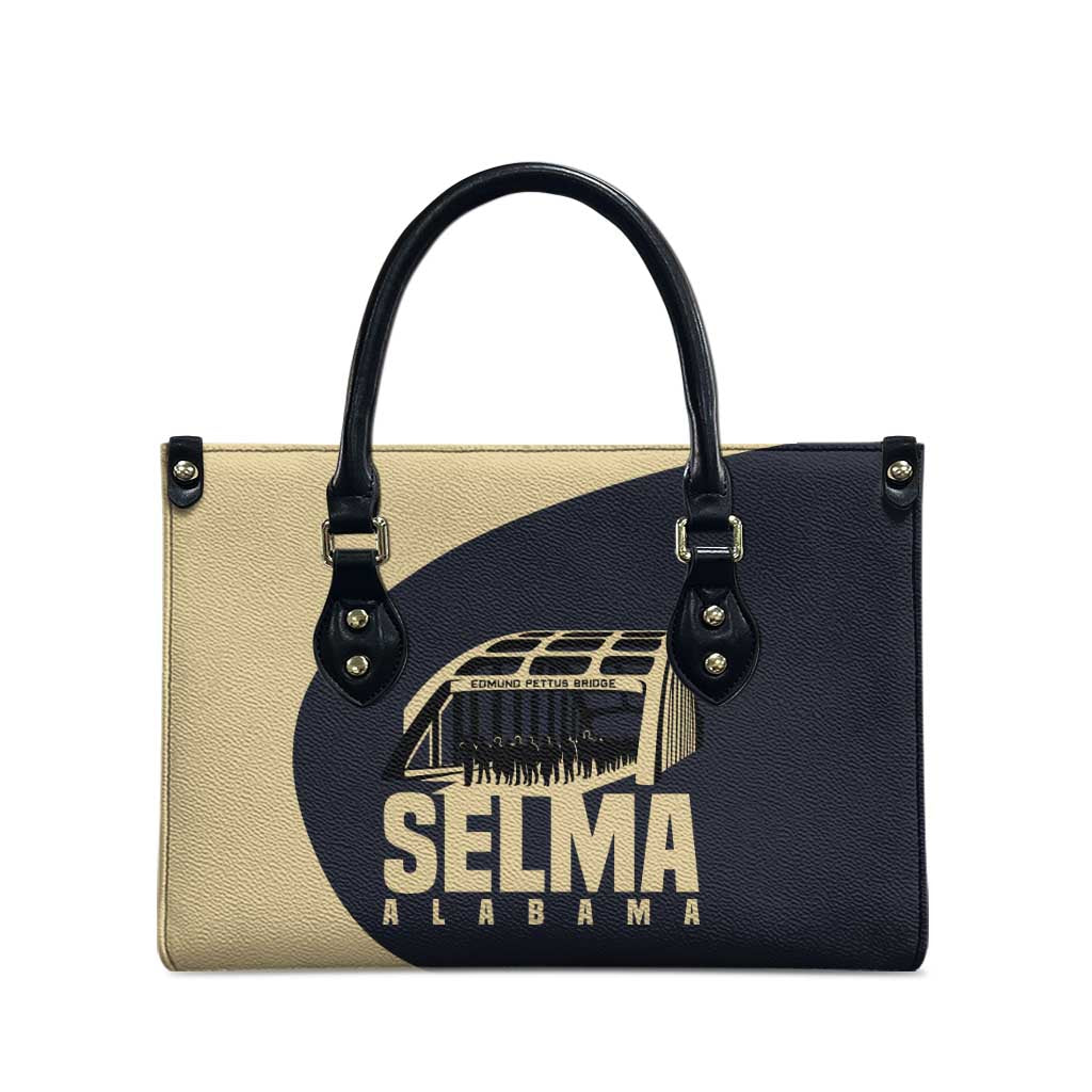 John Lewis Leather Bag with Selma Bridge Graphic Civil Rights and Voting Rights Tribute - Wonder Print Shop