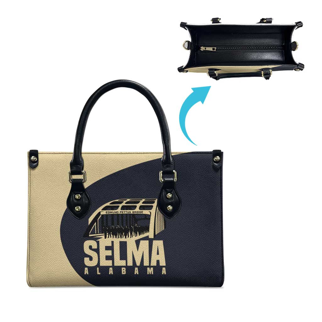 John Lewis Leather Bag with Selma Bridge Graphic Civil Rights and Voting Rights Tribute - Wonder Print Shop
