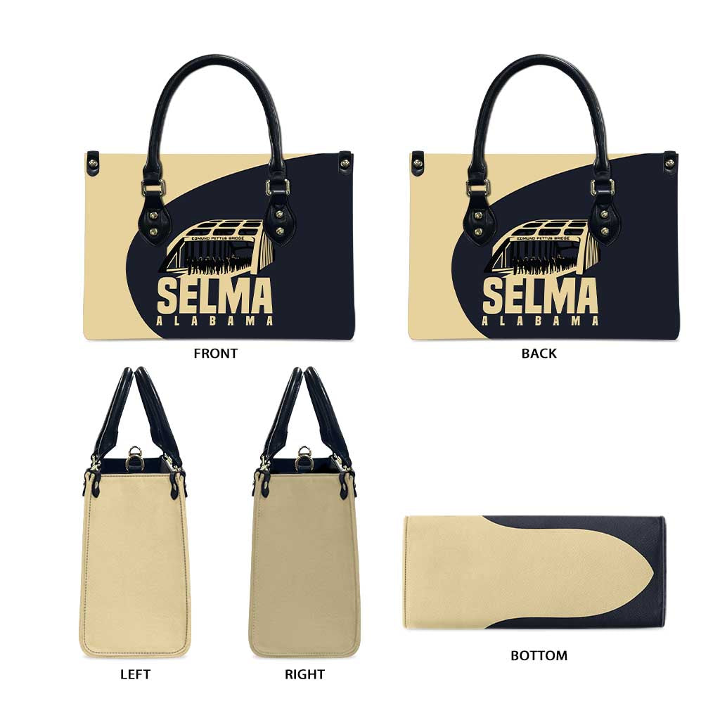 John Lewis Leather Bag with Selma Bridge Graphic Civil Rights and Voting Rights Tribute - Wonder Print Shop
