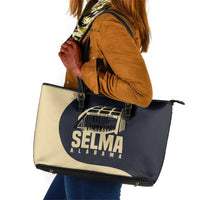 John Lewis Leather Tote Bag with Selma Bridge Graphic Civil Rights and Voting Rights Tribute - Wonder Print Shop