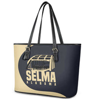 John Lewis Leather Tote Bag with Selma Bridge Graphic Civil Rights and Voting Rights Tribute - Wonder Print Shop