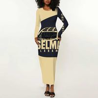 John Lewis Long Sleeve Bodycon Dress with Selma Bridge Graphic Civil Rights and Voting Rights Tribute - Wonder Print Shop