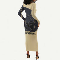 John Lewis Long Sleeve Bodycon Dress with Selma Bridge Graphic Civil Rights and Voting Rights Tribute - Wonder Print Shop