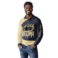 John Lewis Long Sleeve Polo Shirt with Selma Bridge Graphic Civil Rights and Voting Rights Tribute - Wonder Print Shop