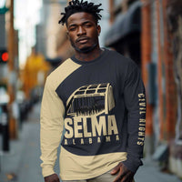 John Lewis Long Sleeve Shirt with Selma Bridge Graphic Civil Rights and Voting Rights Tribute - Wonder Print Shop