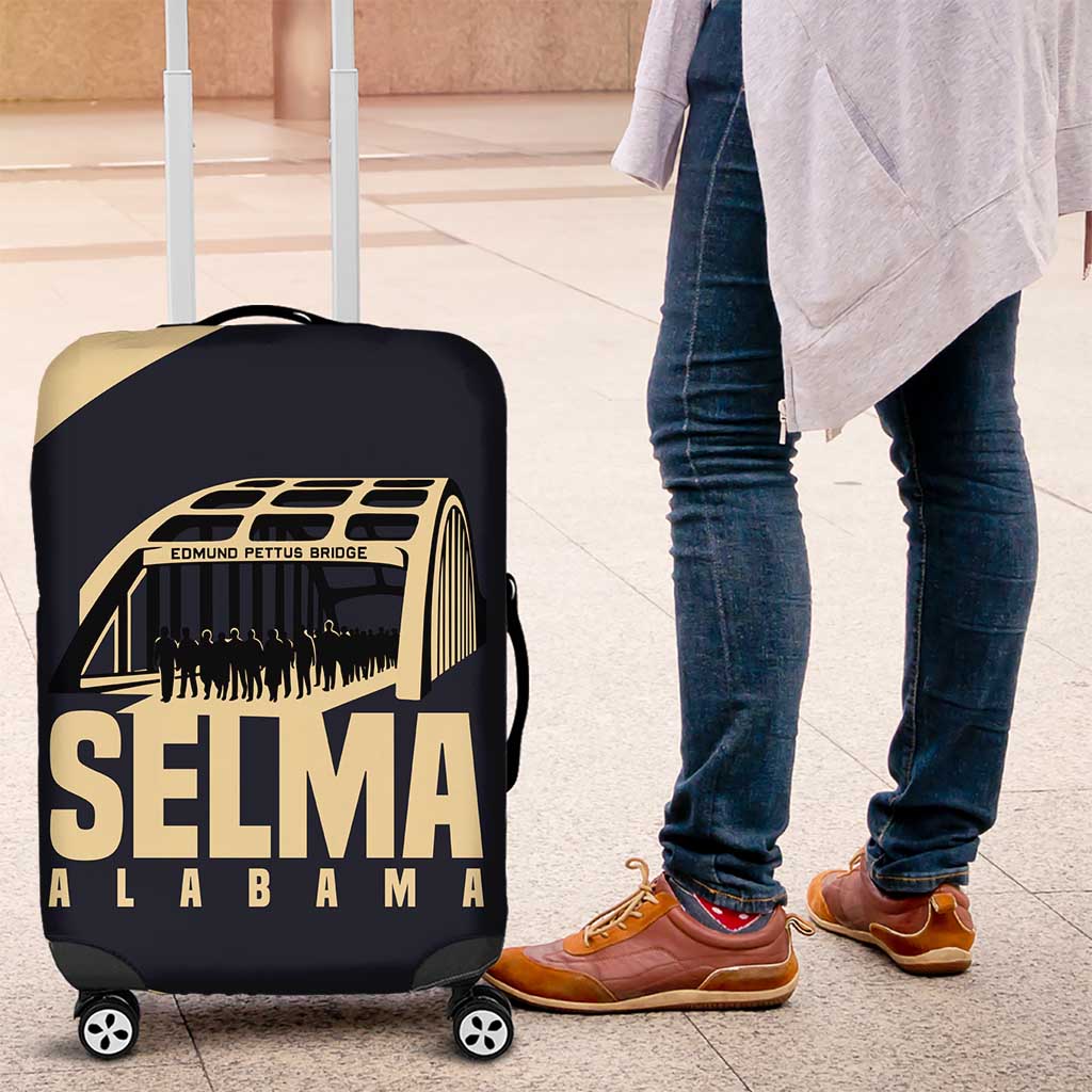 John Lewis Luggage Cover with Selma Bridge Graphic Civil Rights and Voting Rights Tribute - Wonder Print Shop