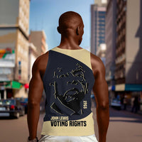 John Lewis Men Tank Top with Selma Bridge Graphic Civil Rights and Voting Rights Tribute - Wonder Print Shop