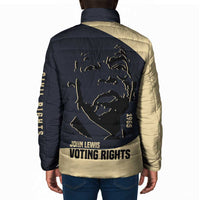 John Lewis Padded Jacket with Selma Bridge Graphic Civil Rights and Voting Rights Tribute - Wonder Print Shop