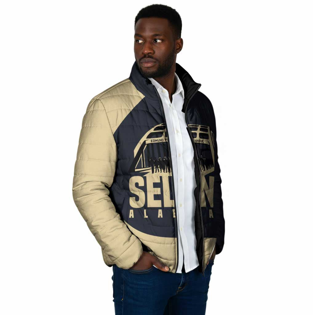 John Lewis Padded Jacket with Selma Bridge Graphic Civil Rights and Voting Rights Tribute - Wonder Print Shop