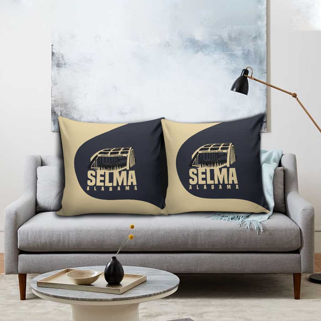 John Lewis Pillow Cover with Selma Bridge Graphic Civil Rights and Voting Rights Tribute - Wonder Print Shop