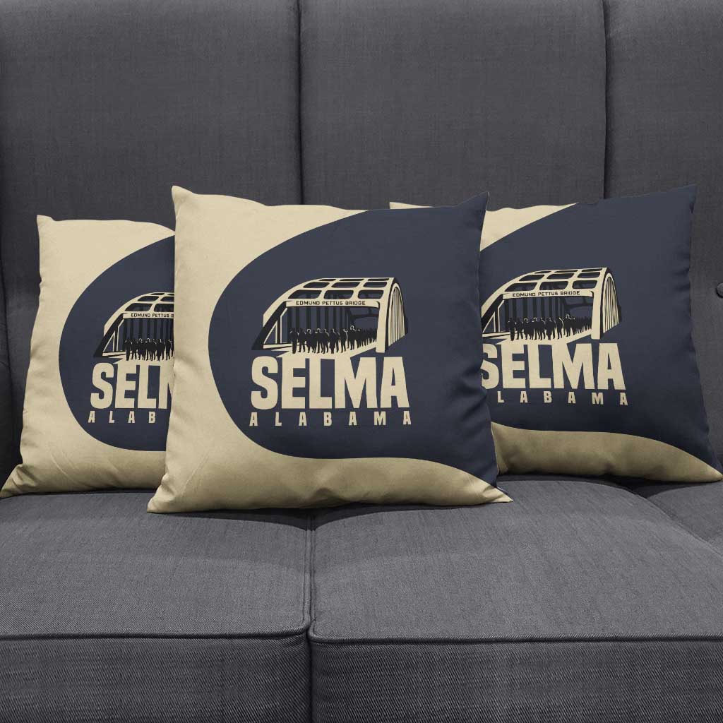 John Lewis Pillow Cover with Selma Bridge Graphic Civil Rights and Voting Rights Tribute - Wonder Print Shop