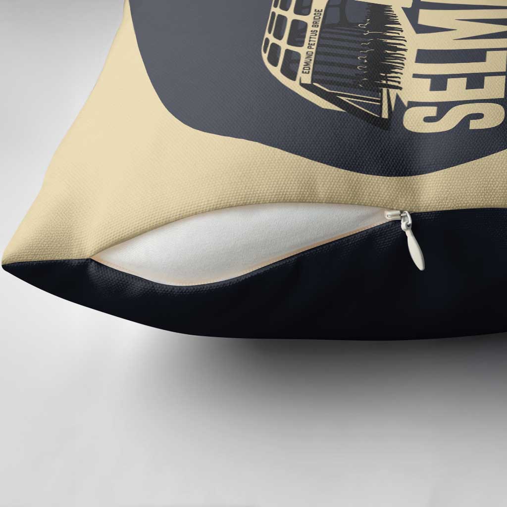 John Lewis Pillow Cover with Selma Bridge Graphic Civil Rights and Voting Rights Tribute - Wonder Print Shop
