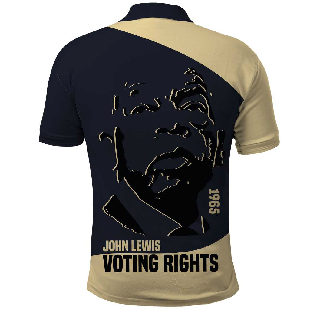 John Lewis Polo Shirt with Selma Bridge Graphic Civil Rights and Voting Rights Tribute - Wonder Print Shop