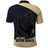 John Lewis Polo Shirt with Selma Bridge Graphic Civil Rights and Voting Rights Tribute - Wonder Print Shop