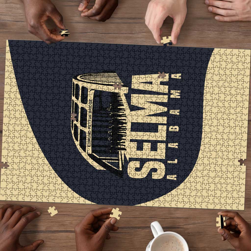 John Lewis Puzzle with Selma Bridge Graphic Civil Rights and Voting Rights Tribute - Wonder Print Shop