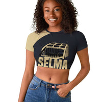 John Lewis Raglan Cropped T shirt with Selma Bridge Graphic Civil Rights and Voting Rights Tribute - Wonder Print Shop