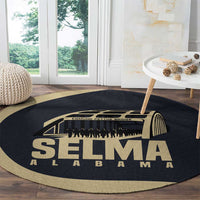 John Lewis Round Carpet with Selma Bridge Graphic Civil Rights and Voting Rights Tribute - Wonder Print Shop