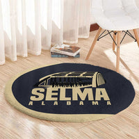 John Lewis Round Carpet with Selma Bridge Graphic Civil Rights and Voting Rights Tribute - Wonder Print Shop