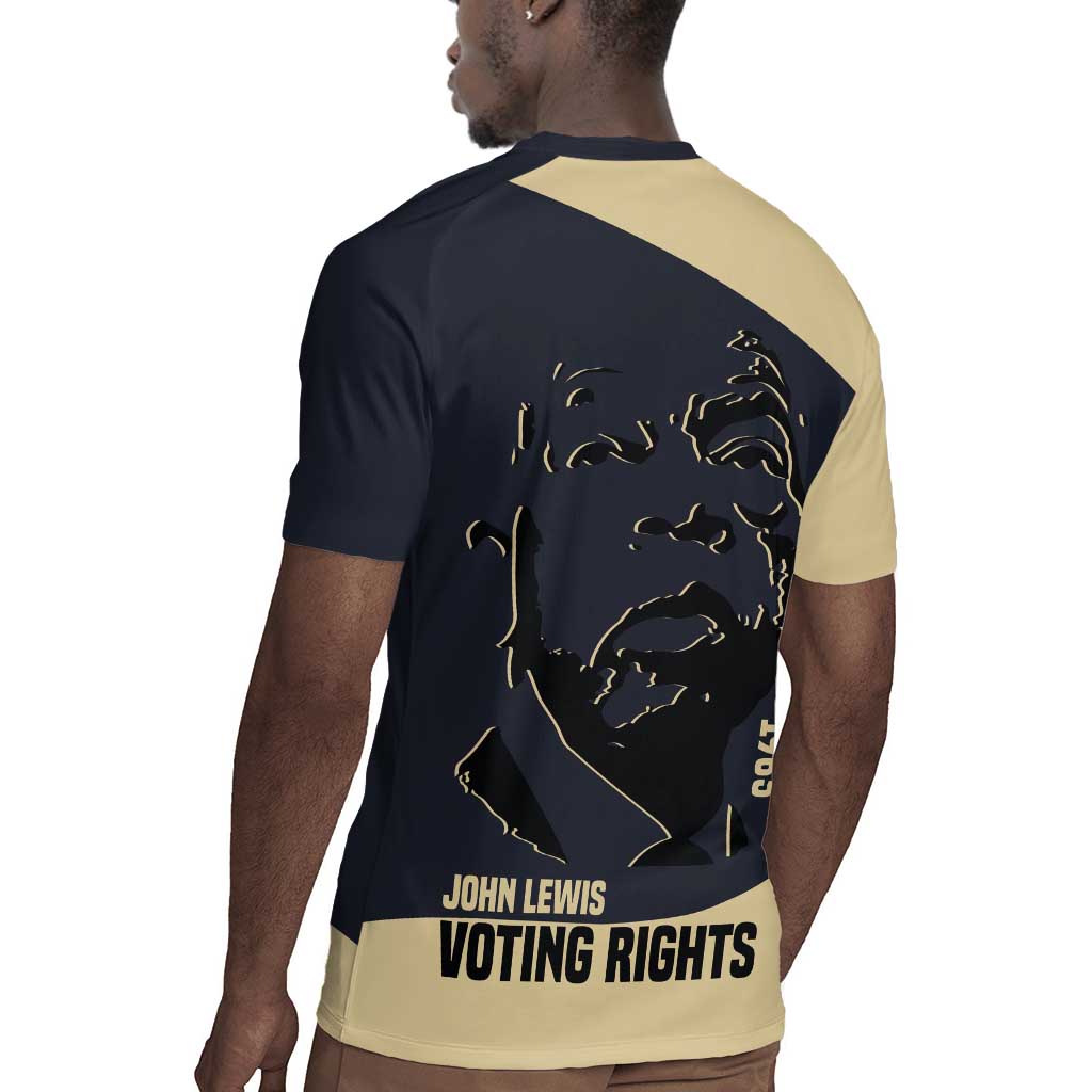 John Lewis Rugby Jersey with Selma Bridge Graphic Civil Rights and Voting Rights Tribute - Wonder Print Shop