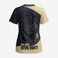 John Lewis Scrub Top with Selma Bridge Graphic Civil Rights and Voting Rights Tribute - Wonder Print Shop