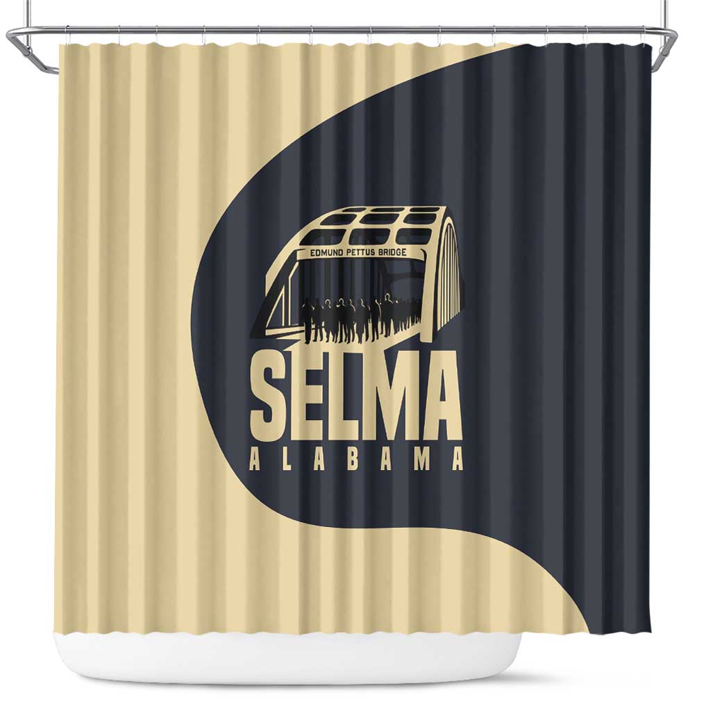 John Lewis Shower Curtain with Selma Bridge Graphic Civil Rights and Voting Rights Tribute - Wonder Print Shop
