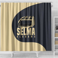 John Lewis Shower Curtain with Selma Bridge Graphic Civil Rights and Voting Rights Tribute - Wonder Print Shop