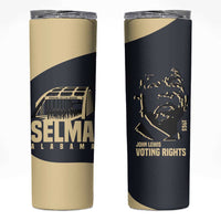 John Lewis Skinny Tumbler with Selma Bridge Graphic Civil Rights and Voting Rights Tribute - Wonder Print Shop