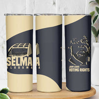 John Lewis Skinny Tumbler with Selma Bridge Graphic Civil Rights and Voting Rights Tribute - Wonder Print Shop