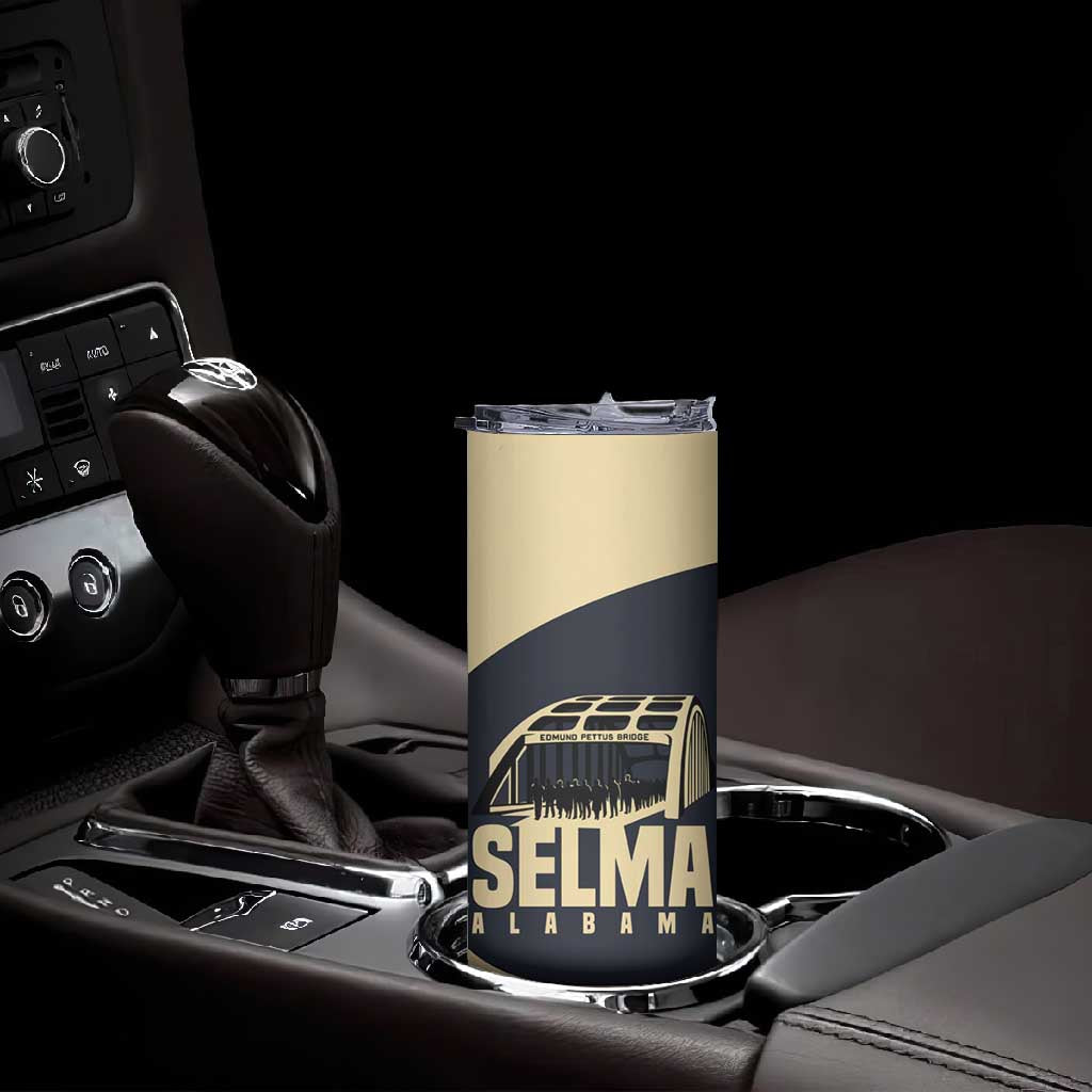 John Lewis Skinny Tumbler with Selma Bridge Graphic Civil Rights and Voting Rights Tribute - Wonder Print Shop