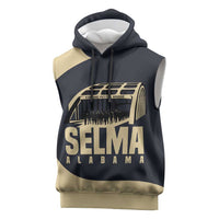 John Lewis Sleeveless Hoodie with Selma Bridge Graphic Civil Rights and Voting Rights Tribute - Wonder Print Shop