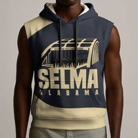 John Lewis Sleeveless Hoodie with Selma Bridge Graphic Civil Rights and Voting Rights Tribute - Wonder Print Shop