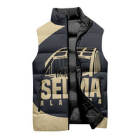 John Lewis Sleeveless Puffer Jacket with Selma Bridge Graphic Civil Rights and Voting Rights Tribute - Wonder Print Shop