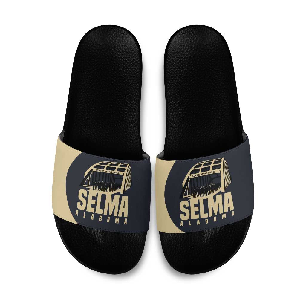 John Lewis Slide Sandals with Selma Bridge Graphic Civil Rights and Voting Rights Tribute - Wonder Print Shop