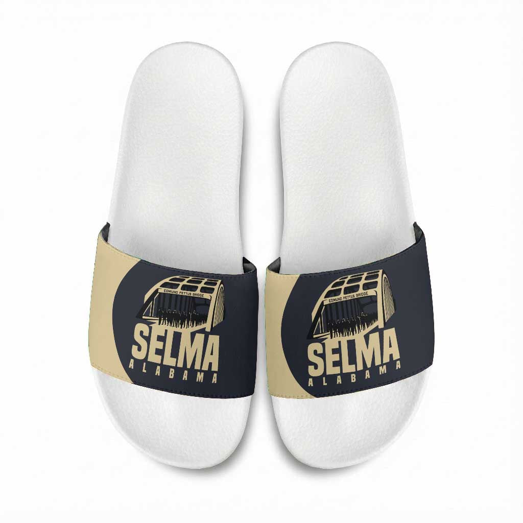 John Lewis Slide Sandals with Selma Bridge Graphic Civil Rights and Voting Rights Tribute - Wonder Print Shop