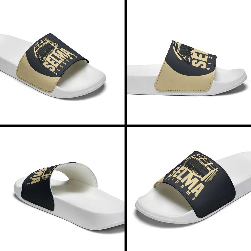 John Lewis Slide Sandals with Selma Bridge Graphic Civil Rights and Voting Rights Tribute - Wonder Print Shop