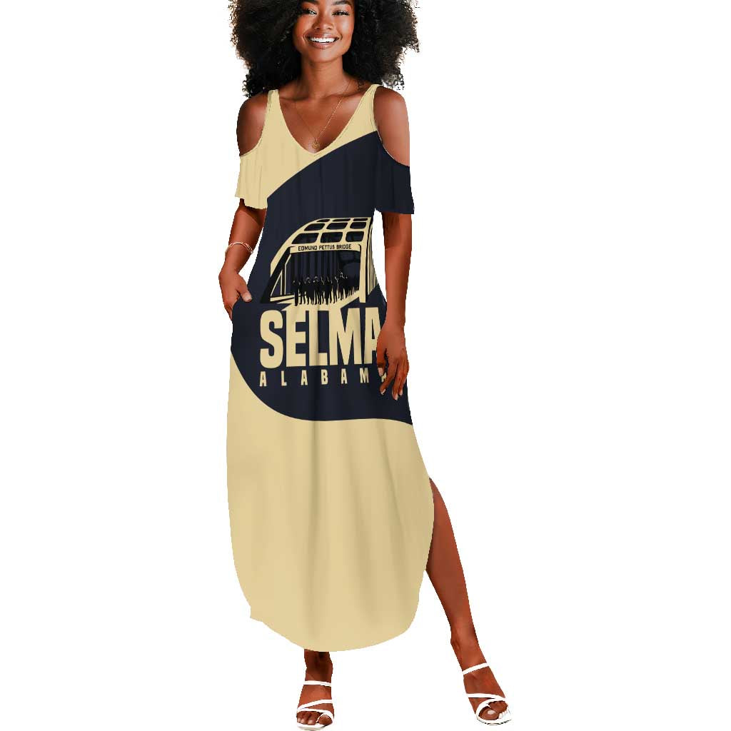 John Lewis Summer Maxi Dress with Selma Bridge Graphic Civil Rights and Voting Rights Tribute - Wonder Print Shop