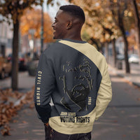 John Lewis Sweatshirt with Selma Bridge Graphic Civil Rights and Voting Rights Tribute - Wonder Print Shop