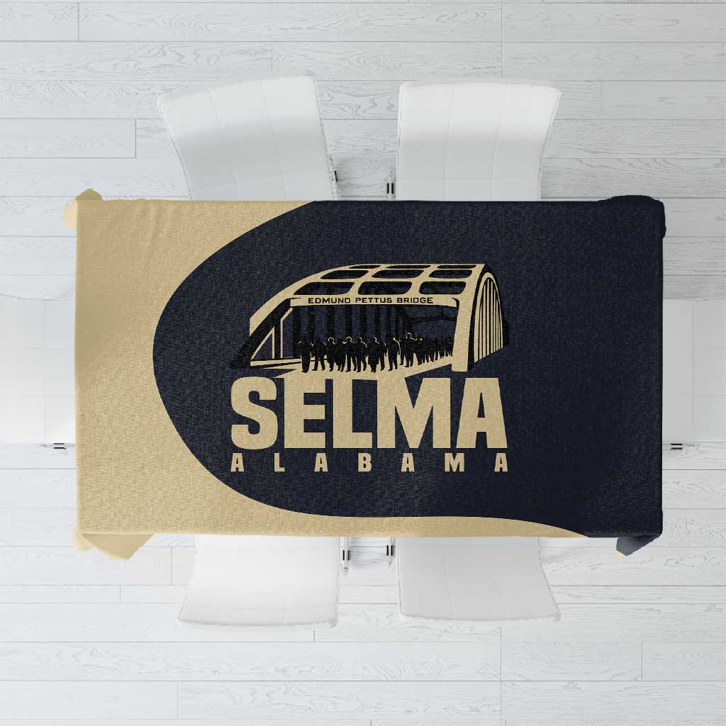 John Lewis Tablecloth with Selma Bridge Graphic Civil Rights and Voting Rights Tribute - Wonder Print Shop
