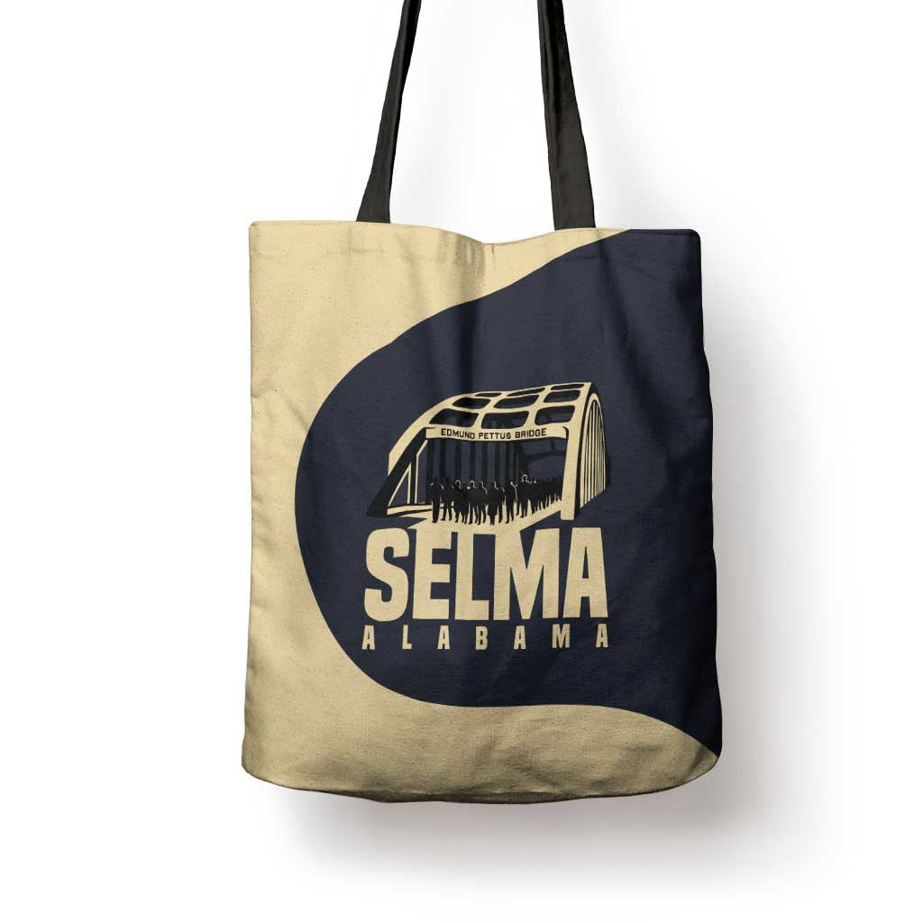 John Lewis Tote Bag with Selma Bridge Graphic Civil Rights and Voting Rights Tribute - Wonder Print Shop
