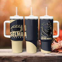 John Lewis Tumbler With Handle with Selma Bridge Graphic Civil Rights and Voting Rights Tribute - Wonder Print Shop