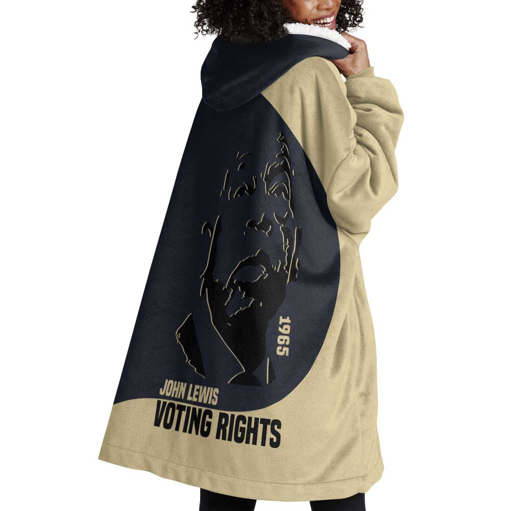 John Lewis Wearable Blanket Hoodie with Selma Bridge Graphic Civil Rights and Voting Rights Tribute - Wonder Print Shop