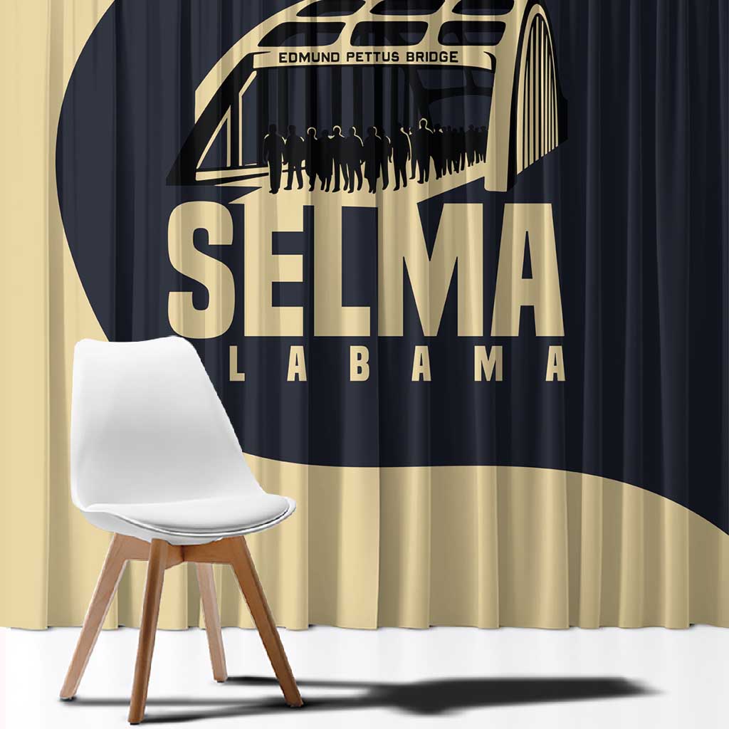 John Lewis Window Curtain with Selma Bridge Graphic Civil Rights and Voting Rights Tribute - Wonder Print Shop