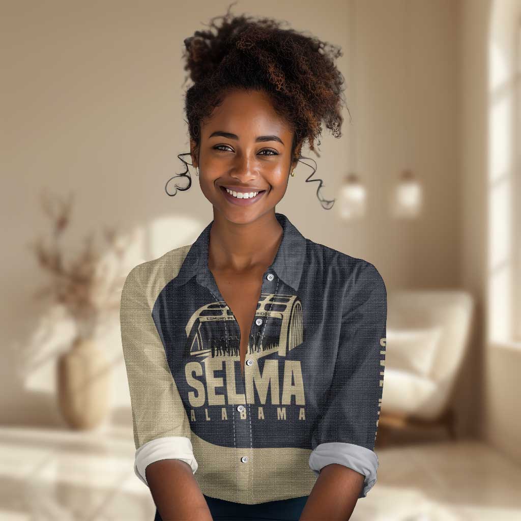 John Lewis Women Casual Shirt with Selma Bridge Graphic Civil Rights and Voting Rights Tribute - Wonder Print Shop