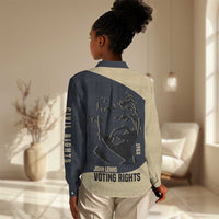 John Lewis Women Casual Shirt with Selma Bridge Graphic Civil Rights and Voting Rights Tribute - Wonder Print Shop