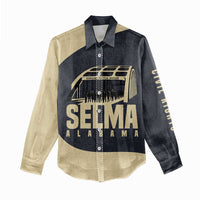 John Lewis Women Casual Shirt with Selma Bridge Graphic Civil Rights and Voting Rights Tribute - Wonder Print Shop