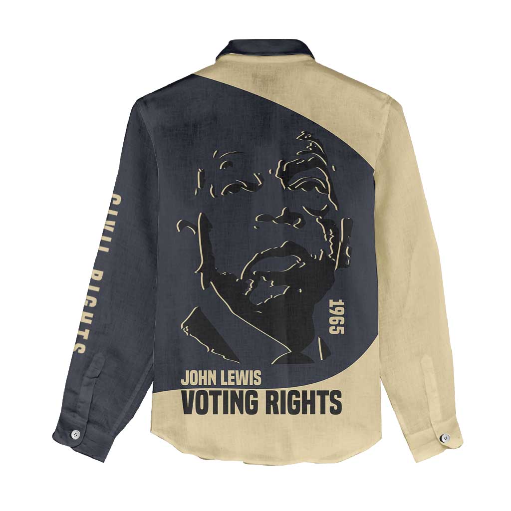 John Lewis Women Casual Shirt with Selma Bridge Graphic Civil Rights and Voting Rights Tribute - Wonder Print Shop