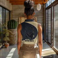 John Lewis Women Sleeveless Polo Shirt with Selma Bridge Graphic Civil Rights and Voting Rights Tribute - Wonder Print Shop