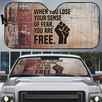 John Lewis Auto Sun Shade with Freedom Quote Graphic Civil Rights and Legacy Tribute - Wonder Print Shop