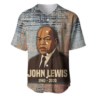 John Lewis Baseball Jersey with Freedom Quote Graphic Civil Rights and Legacy Tribute - Wonder Print Shop