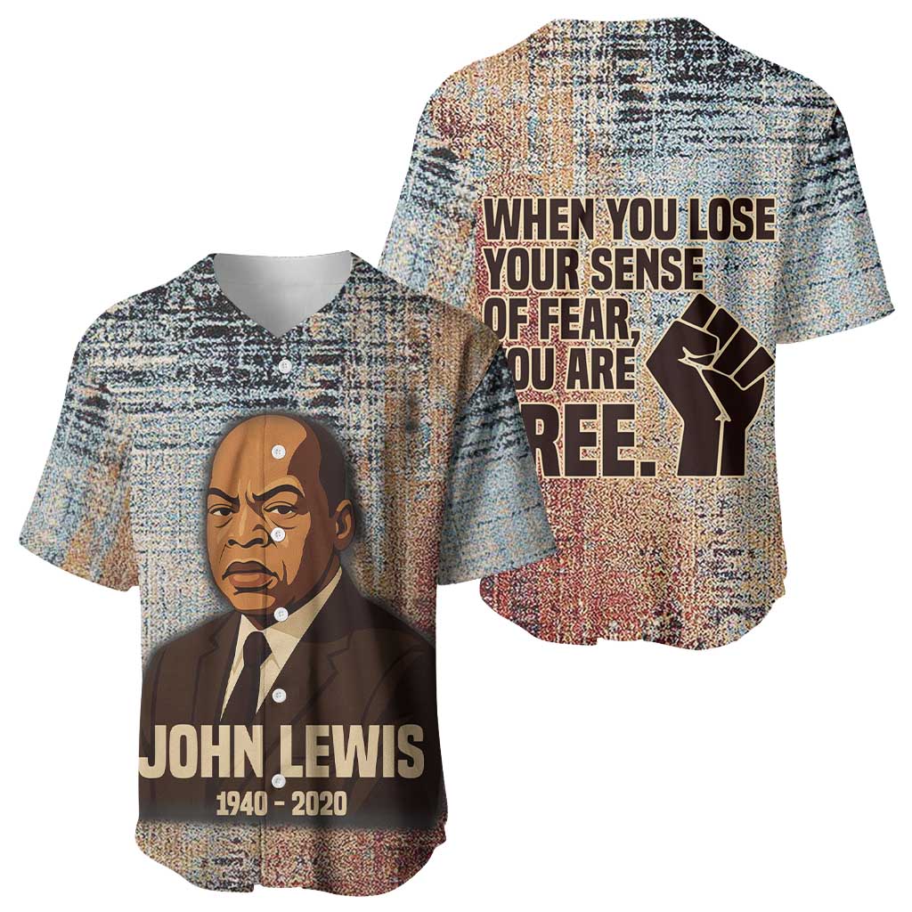John Lewis Baseball Jersey with Freedom Quote Graphic Civil Rights and Legacy Tribute - Wonder Print Shop